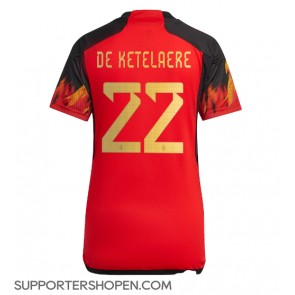 Belgien Charles De Ketelaere #22 Hemma Matchtröja Dam VM 2022 Kortärmad